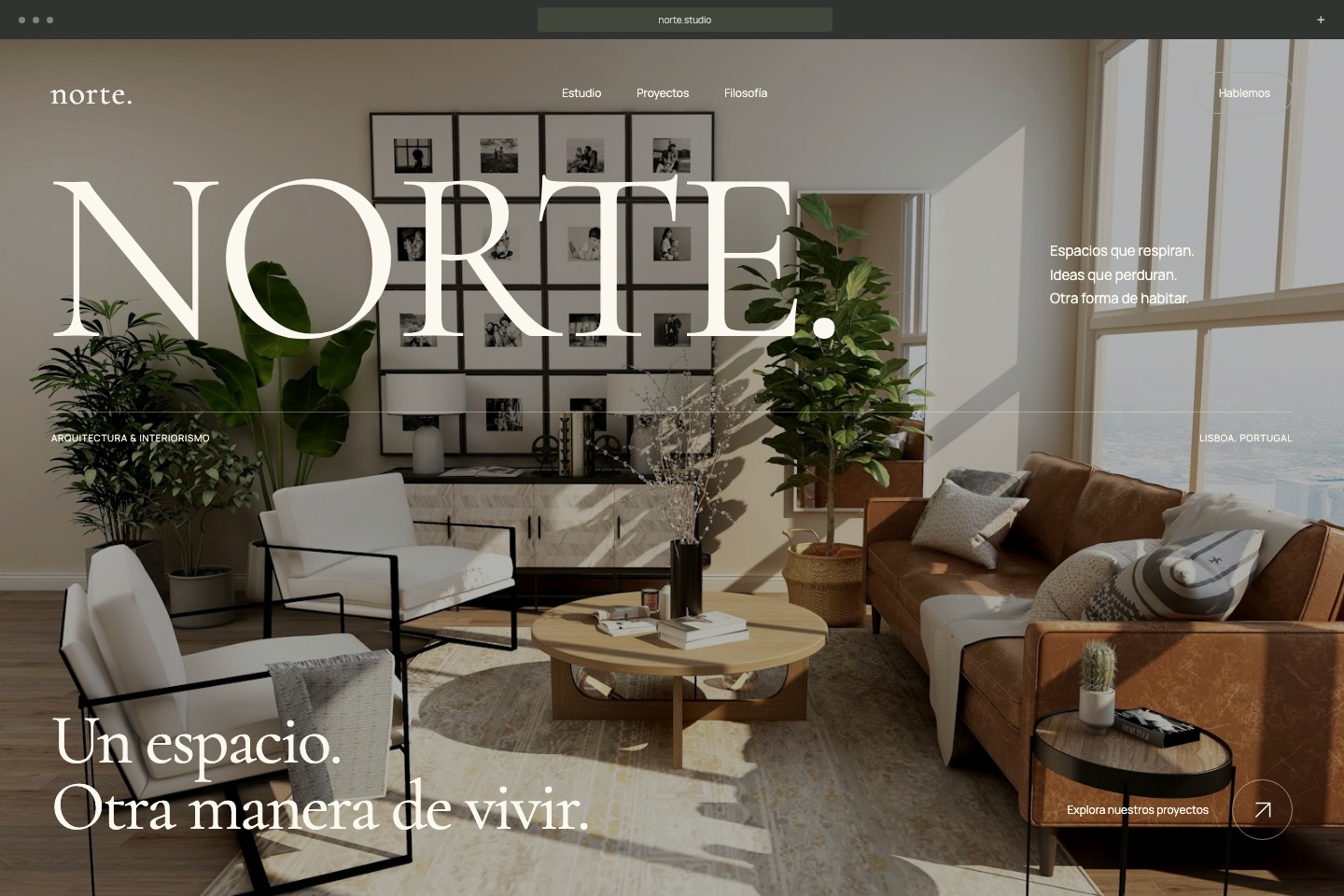 Illustrative architecture website, before and after its redesign